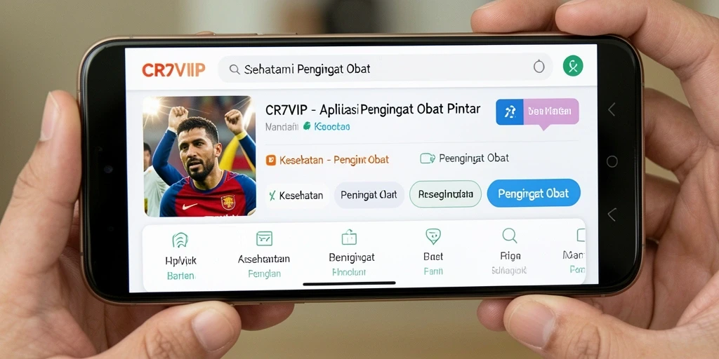 Tampilan antarmuka CR7VIP yang bersih dan mudah digunakan.