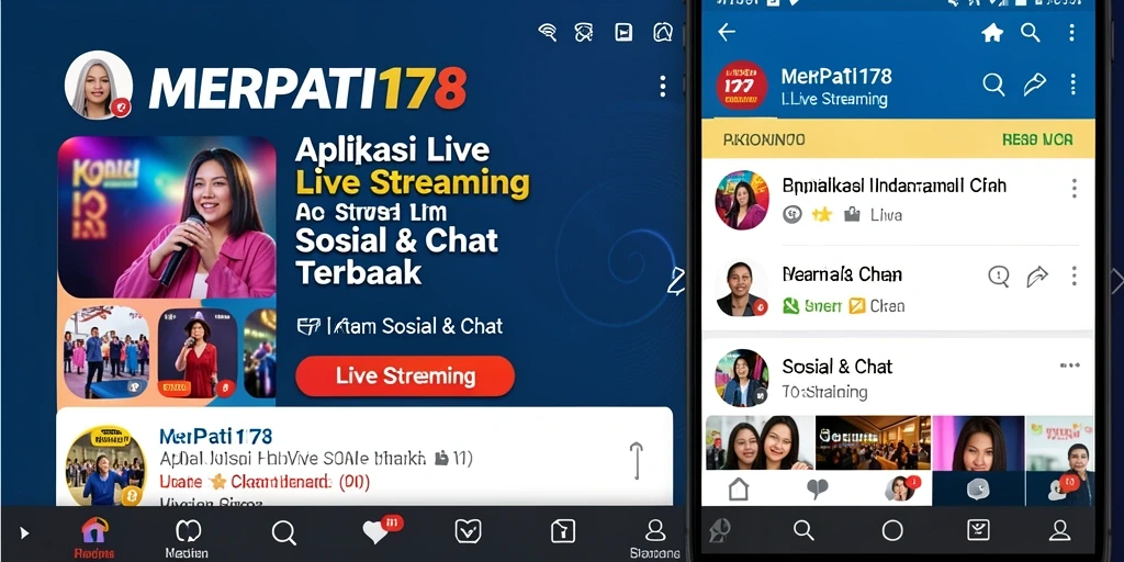 Tampilan antarmuka utama MERPATI178 dengan fitur Live Streaming yang intuitif.