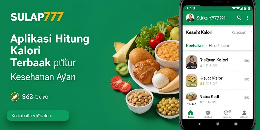 Tampilan antarmuka SULAP777 yang intuitif untuk menghitung kalori.