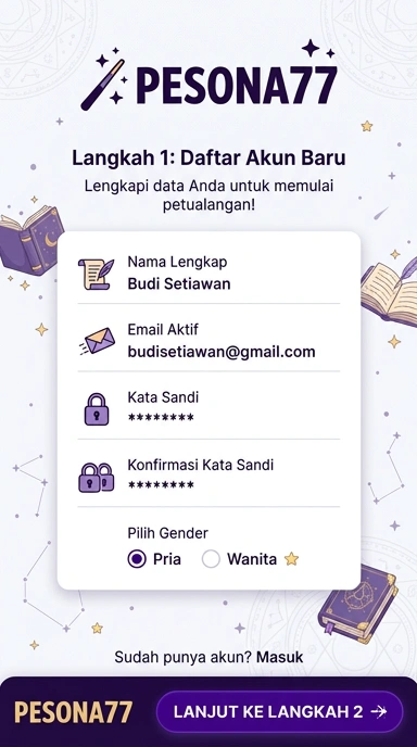 Cara Mudah Daftar Akun Baru Pesona77